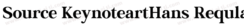 Source KeynoteartHans Reqular字体转换